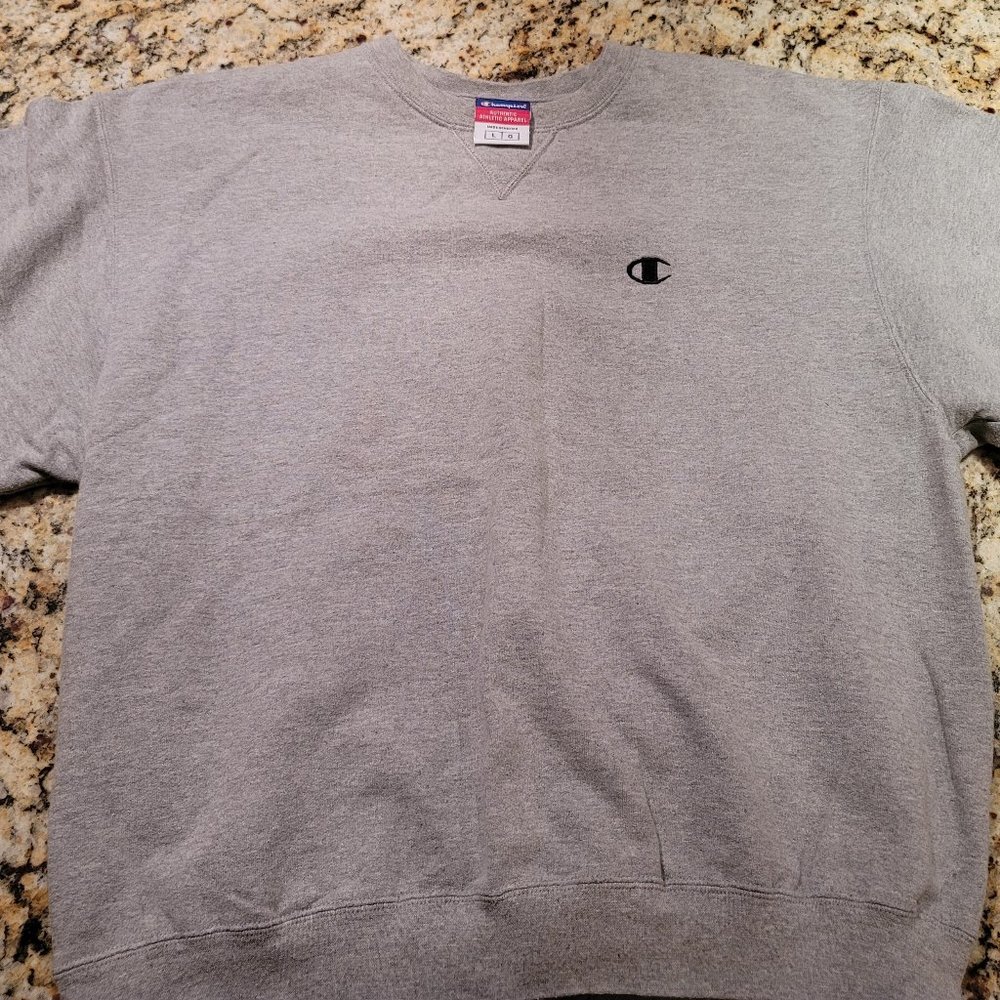 Vintage Champion Grey Gray Pullover Crewneck Sweatshirt Size XL Made in Mexico